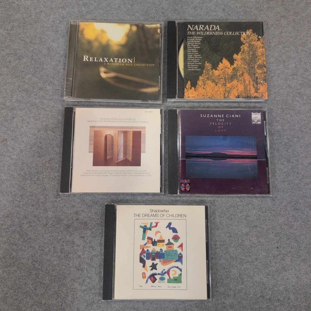 Windham Hill Narada New Age CD Lot Suzanne Ciani Shadowfax Sampler 5 Disc Set